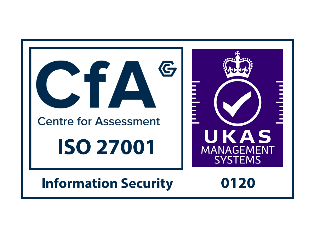 CfA Cert Logo Colour UKAS ISO 27001
