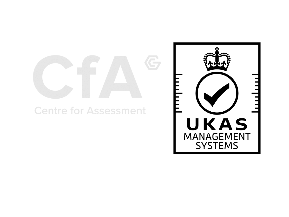 CfA Cert Logo White UKAS ISO 27001