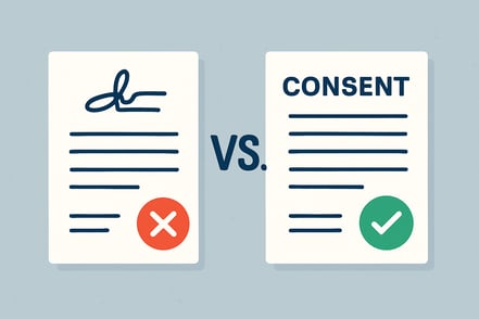 Electronic signature vs informed consent: what's the legal difference?